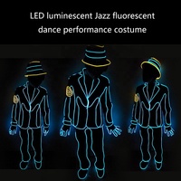 Jazz Fluorescent Dance Performance Costume Accessoires LED Lumineux Costume Laser Électrique Danse Performance EL Luminescent quantité minimale de commande 1