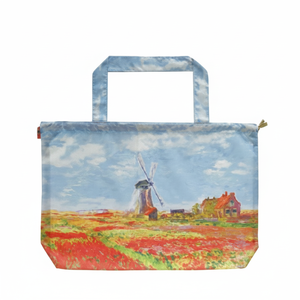 AU-01022 borsa da pioggia artistica Monet "campo di tulipani" Cover eleganti borse della spesa - Product Image 1