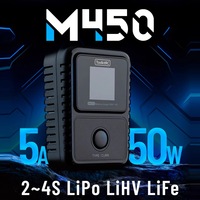 Toolkitrc M450 50W 2 ~ 4S LiPo LiHV LiFe chargeur d'équilibre de batterie contrôleur d'affichage coloré tension de coupure pour voiture de Drone RC FPV