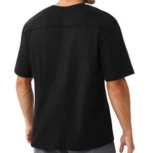 T-Shirt Nera Personalizzata per Uomo, Manica Corta Estiva in Cotone e Poliestere, Casual di Alta Qualità, Vendita all'Ingrosso - Product Image 2