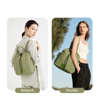 Sac à dos pliable matelassé sans PFC 2 en 1, sac convertible léger unisexe pour femmes, voyages quotidiens, plein air