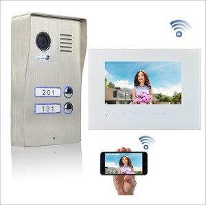 Interphone d'appartement 2 boutons Smart Doorphone Smartphone Control, 2 fils <span class=keywords><strong>Bus</strong></span> Wifi Video Door Phone Menu Operation For Door Lock - Product Image 1