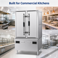 Armoire de cuisson à vapeur électromagnétique professionnelle à double porte pour riz, 20-24 plateaux, 380V