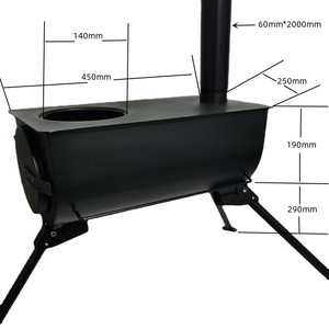 Meilleure cuisinière à bois pliable en acier pour campeurs - Portable, 20L, étanche, chauffage extérieur toutes saisons - Product Image 5