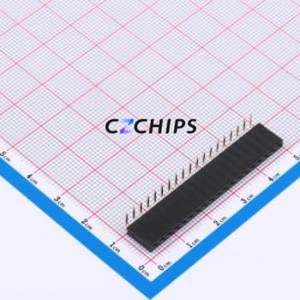 XDM254-1-19-W-8.5-G0 Pin Socket Bent Lead Through Hole,P=2.54mm Connector 1x19P 2.54mm Square Hole Right Angle Insert - Product Image 1