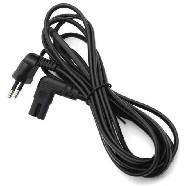 3M C7 90 Degree Angle AC Power Cord for Samsung Philips Sony LED TV EU Schuko CEE7/16 to IEC C7 Power Adapter Cable VDE Cord