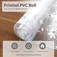 Nappe en PVC souple transparente imprimée, housse de table en plastique imperméable, tapis en feuille de PVC, rouleau de PVC pour table