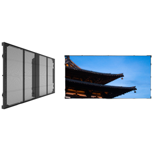 P3.9 p7.8 P5.2 p10.4 p10.6 RGB quảng cáo kính cửa sổ ngoài trời không thấm nước trong suốt lưới hiển thị LED lưới tản nhiệt màn hình - Product Image 1