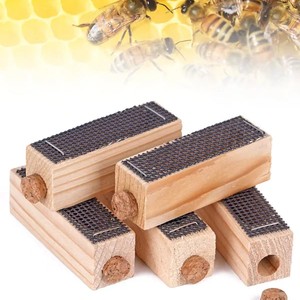 Jaula para Abejas Reina de Madera Maciza con Malla de Acero para Apicultura de Uso Doméstico Ecológica - Product Image 1