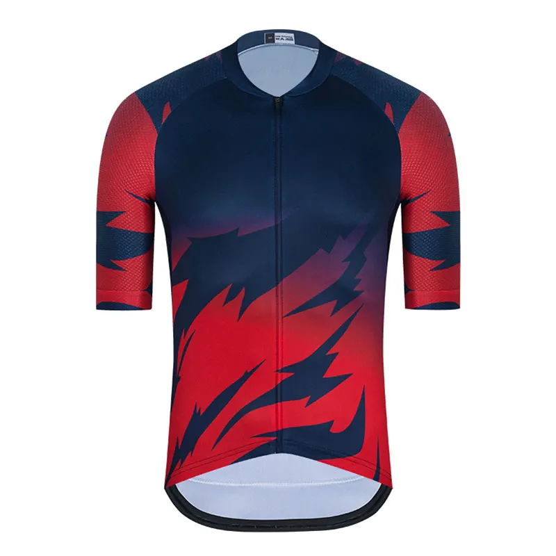 Sports Bike Short Sleeve Polyester Windproof Full Zipper Cycling Wear With Pockets Plus Size Jersey Cycling Clothing For Men