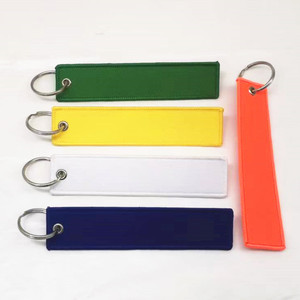 Llavero de poliéster jacquard tejido de alta calidad, correa duradera para coche/bolso/llaves de marca - Product Image 1