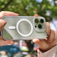 Coque de téléphone transparente en TPU+PC avec logo personnalisé OEM d'usine, anti-chute, magnétique, pour iPhone 18pro 18promax, aimant N52