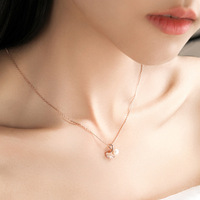 Collar de Plata de Ley S925 con Colgante de Hoja de Ginkgo y Perla Incrustada, Diseño Exclusivo de Alta Gama para Mujer, para Uso Diario