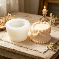 Moule en silicone 3D Cœur d'amour pour gâteau, décoration de gâteau, bougie d'aromathérapie, et création de motifs en sucre DIY