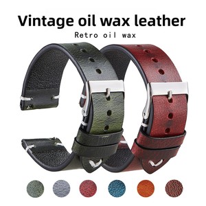 Correa de Reloj de Cuero para <span class=keywords><strong>Hombre</strong></span>, Reloj Inteligente con Monitor de Ritmo Cardíaco, Accesorio de Muñeca Ajustable Vintage, Múltiples Tamaños Opcionales - Product Image 3