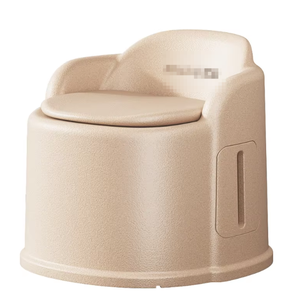 Commode d'intérieur KS avec rangement dissimulé pour personnes âgées, siège de toilette portable, ouverture frontale, design antidérapant - Product Image 1