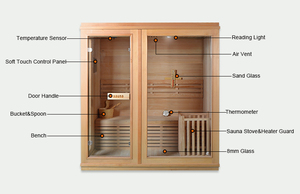伝統的カスタム木製ドライスチーム屋内サウナルーム販売中 - Product Image 2