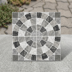 9mm Thick 400x400mm Embossed Rustic Matte Non-Slip Porcelain Digital Parking Floor Tiles Outdoor 16x16 - Product Image 3
