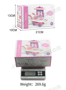 Mini de plástico carro cocinar mesa que utensilios de cocina con comida feliz juguetes de cocina juguetes con luz y música - Product Image 6