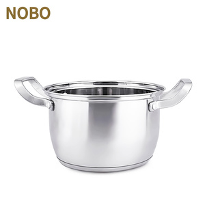 Elegante cucina di Design La Sera Stock Pot granito chirurgico in acciaio inox Set di casseruole con coperchi in acciaio - Product Image 5