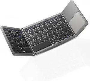 b033 triple folding keyboard teclado y touchpad plegable teclado inalambrico plegable folding wireless keyboard trackpad