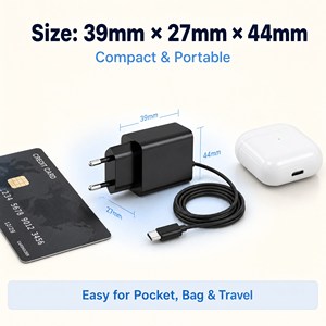 Chargeur mural 20W PD3.0 QC3.0 USB Type C, câble rétractable rapide ignifuge pour téléphone portable, ordinateur portable, certifié CE ETL FCC - Product Image 4