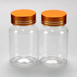 100ml 120ml 150ml 200ml 250ml 225ml Medicine Pill Bottles Transparent Plastic Pet Capsule Medicine Plastic Bottle With Cap