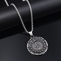 Collier pour homme en acier titane, style géométrique, motif dragon totemique viking, tendance, style mythologie nordique, pour le commerce extérieur, en stock