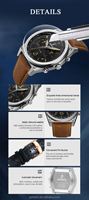 Montre sport à quartz japonaise OEM, fond en acier inoxydable, bracelet en maille, largeur du bracelet 18 mm, faible quantité, nouveau grand logo en cuir pour homme d'affaires