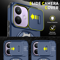 Étui pour Redmi Note 17 Pro avec cache-caméra coulissant, coque de téléphone antichoc pour Xiaomi Redmi Note 15 Pro Plus Note 14 5G 13 Pro