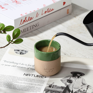 Commercio all'ingrosso a buon mercato logo personalizzato di colore smaltato 150ml piccola argilla porcellana tè Espresso tazza di <span class=keywords><strong>caffè</strong></span> in ceramica tazze con logo - Product Image 2