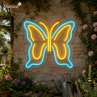 Enseigne néon LED Papillon, lumière décorative esthétique pour chambre |   Lampe néon rose pour la décoration murale de la chambre d'une adolescente |   Cadeau d'anniversaire en dropshipping