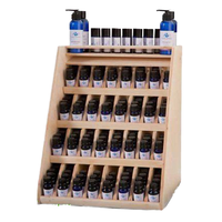 Présentoir cosmétique autoportant en acrylique moderne et pliable à 5 étagères, personnalisable, facile à assembler, pour vernis à ongles