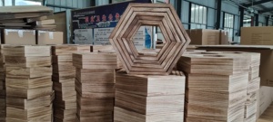 Estante de Pared de Madera Montada EN LA Pared, Estante de Almacenamiento Flotante Hexagonal de Paulownia, Color Marrón Claro - Product Image 6
