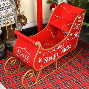 Modern <b>Christmas</b> <b>Sleigh</b> Car Handcrafted Eco-Friendly Red White 45CM Ornament Shopping Malls <b>Christmas</b> Decoration Supplier - Product Image 1