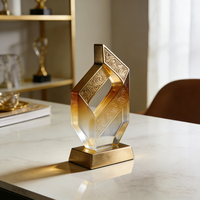 Trophées en verre cristal personnalisés ou vierges, gravure laser et impression UV couleur, vente en gros à prix réduit