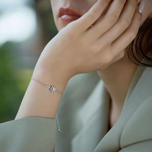 Dylam Customized Fine Fashion Jewelry Hypoallergenic S925 Silver Link Chain 5A CZ Zirconia Snowflake Pendant <b>Bangles</b> & <b>Bracelets</b> - Product Image 4