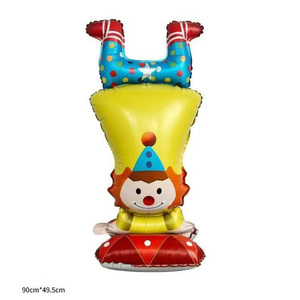 Globos de Mylar de Circo Autoportantes de Fábrica, Temática de Carnaval, Payaso, Mono, para Decoración de Fiestas de Cumpleaños Infantiles - Product Image 2