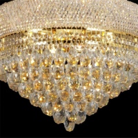 JYLIGHTING Lustre LED de luxe en or avec boule de cristal K9, longs luminaires suspendus pour hall d'hôtel, hall d'entrée, escalier, mariage