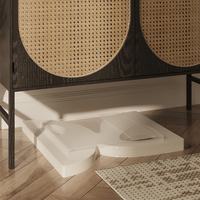 Nouvelle table d'appoint de salon en papier kraft écologique, table pliante en carton nid d'abeille, rangement flexible, table d'appoint papillon