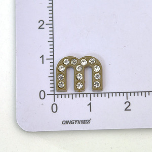 M Shaped Rhinestone <b>Letter</b> Charms <b>Plastic</b> Resin DIY Jewelry Accessories For Phone Case Shoe Hair Decorations - Product Image 4