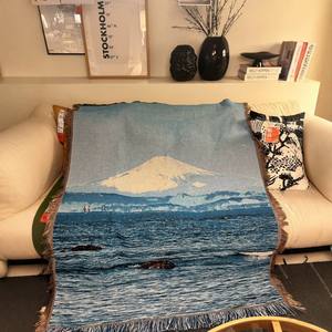 Usine pas cher montagnes pittoresques décoratif loisirs couverture dessin animé tricoté jeter canapé couverture voyage tente couverture <span class=keywords><strong>lit</strong></span> couverture - Product Image 3