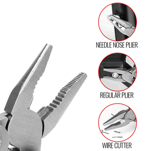 Stocké Portable <span class=keywords><strong>Mini</strong></span> <span class=keywords><strong>Multifonction</strong></span> DIY Outils À Main Pince En Acier Inoxydable Dentelé Mâchoire Surface pour Usage Extérieur Métrique - Product Image 6