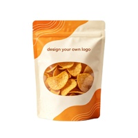Op maat bedrukte bananenchips verpakking met hersluitbare sluiting, proteïnepoeder stand-up zip pouch, plastic snackzak voor gedroogd fruit