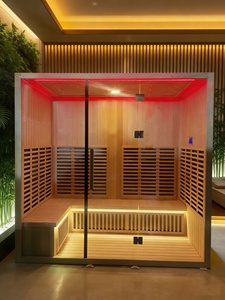 Sauna Comercial para Uso Doméstico, Terapia de Ondas de Luz Infrarroja Lejana para Exteriores, Sala de SPA Médica, Vapor, Madera de Abeto Canadiense - Product Image 2