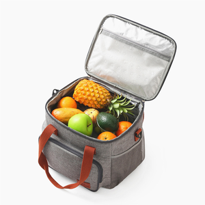 Logotipo personalizado reutilizable 600D impermeable Oxford Cooler Bag Popular diseño de letras plegable aislado Picnic Grocery Tote - Product Image 3