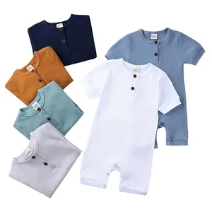 baby onesie Soild Color Baby Clothes baby grows 100% cotton bodysuit romper Sleeve O-neck Infant Boys Romper 0-24 Months