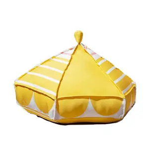 Sdirect doğrudan satış yaratıcı polyester suya dayanıklı açık yastık şemsiye şekilli plaj yastık çadır sarı yastık