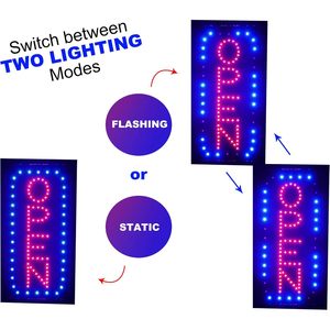 Vertical OPEN LED billboard indoor hanging display board shop window <b>sign</b> directional <b>sign</b> decorative light luminous <b>sign</b> Custom - Product Image 2