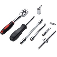 46 pièces 1/4 "outils douille et embouts ensemble d'outils d'entraînement pour mécanicien automobile
